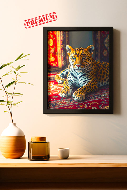 Tableau Déco Premium – Léopard Élégant