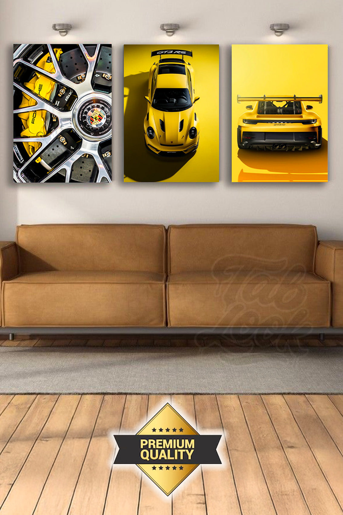 Trio Tableau Décoratif Porsche – Design Sport & Luxe