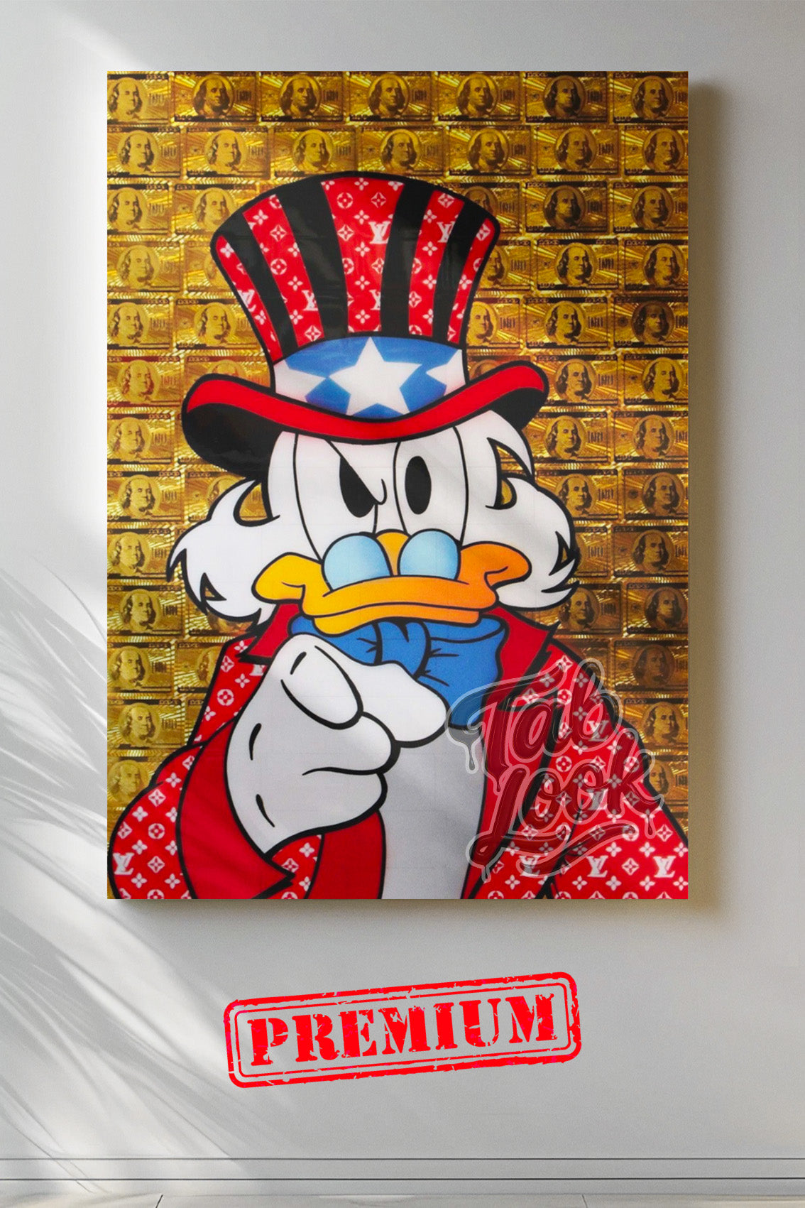 Tableau Picsou Gold - Style Pop Art Millionnaire