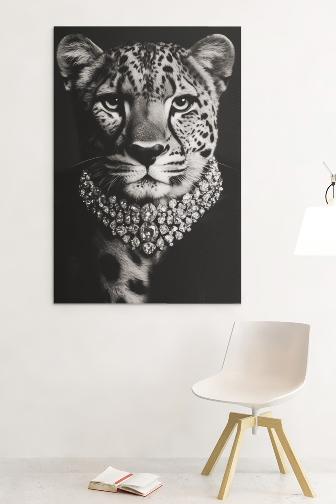 tigre majestueux – Design moderne en noir et blanc