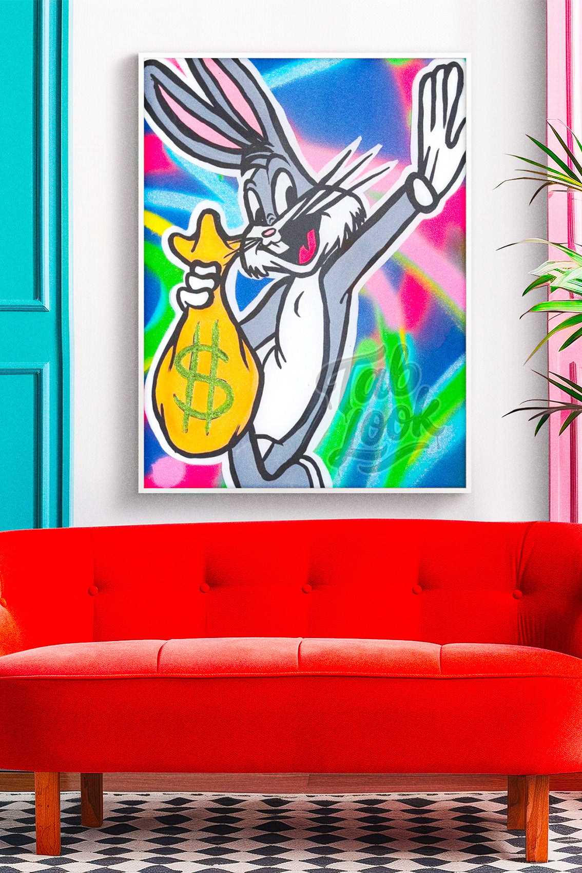 Tableau Bugs Bunny Pop Art - Style Coloré et Moderne