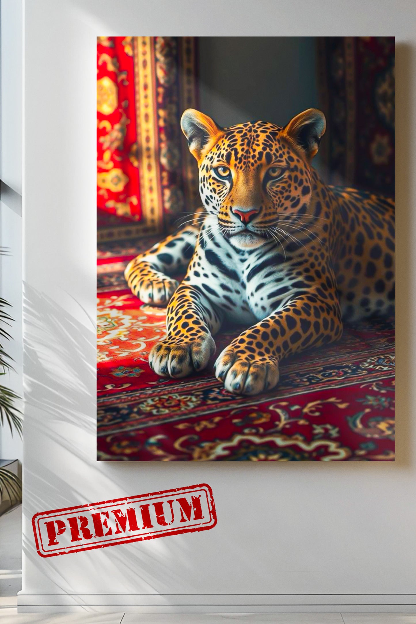 Tableau Déco Premium – Léopard Élégant
