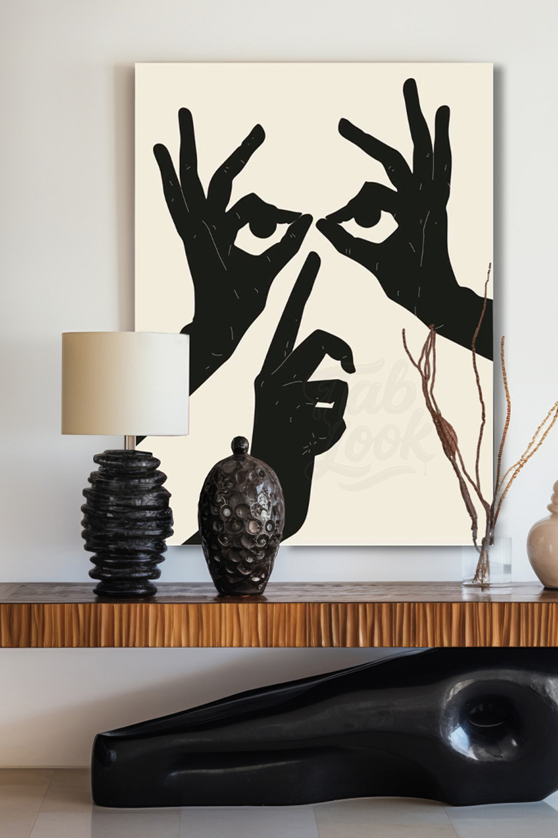 Mains abstraites (noir & blanc)